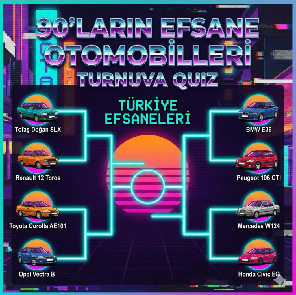 90'ların Efsane Otomobilleri
