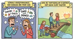 Sürekli didişiyorsunuz ama bu tartışmalar ilişkinizi hep daha ileri taşıyor