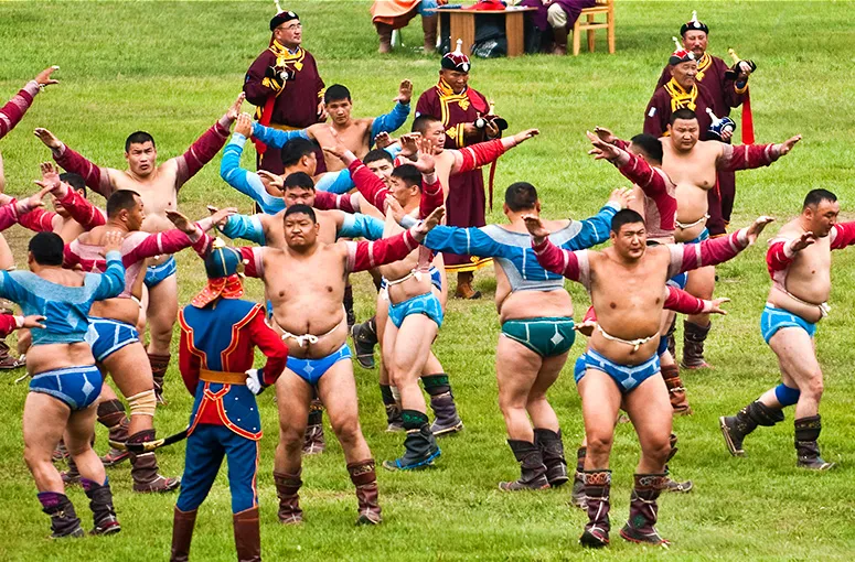 Mongolian wrestlers