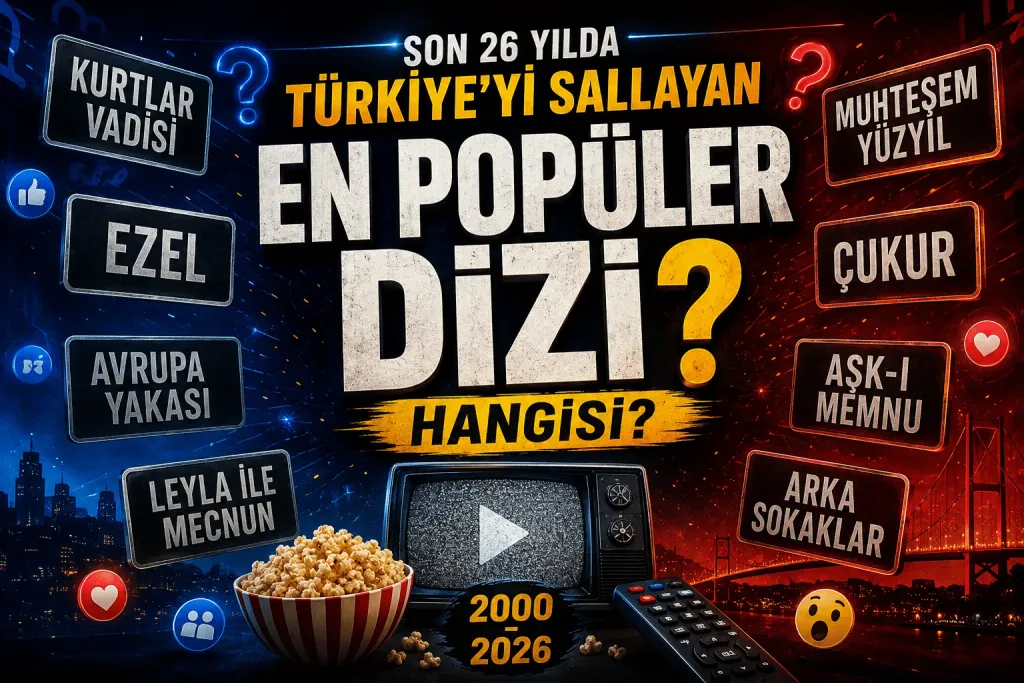 Son 26 yılda Türkiye'yi sallayan yerli dizi hangisi? (Kapsamlı Liste)
