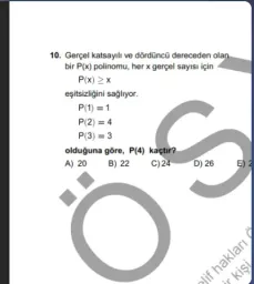 2021 ayt polinom sorusu