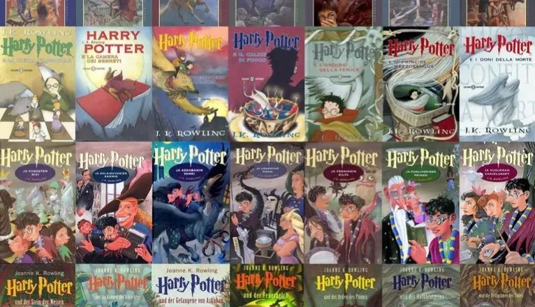 All Harry Potter book covers worldwide