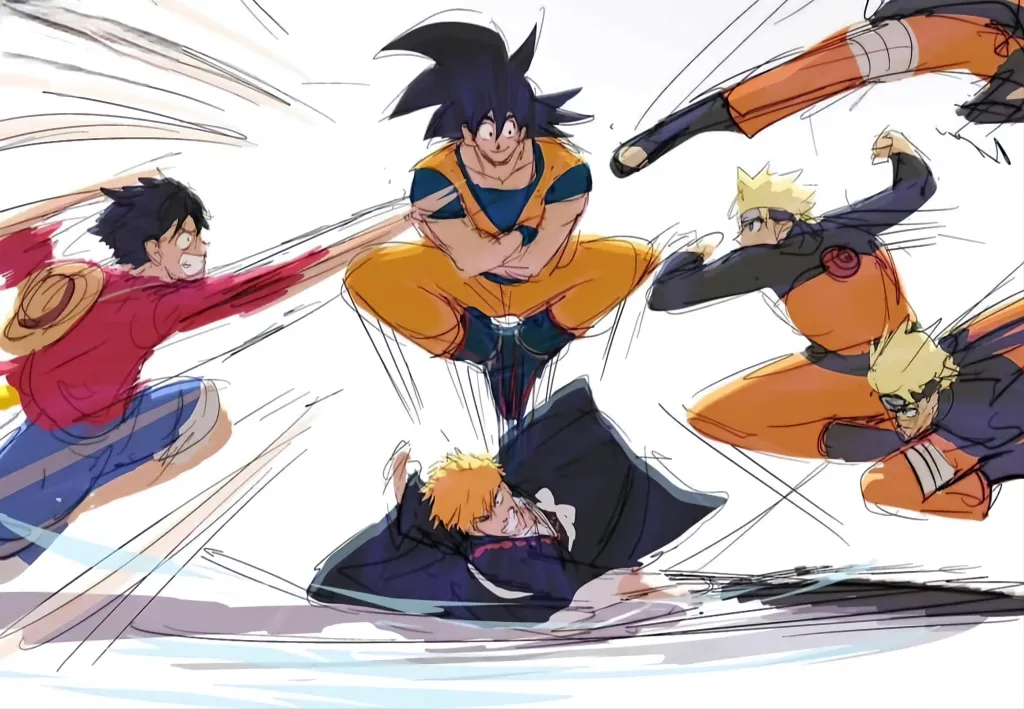 Anime Dragon Ball One Piece Naruto Jojo Hunter x Hunter Yu Yu Hakusho Bleach Karakter Testi