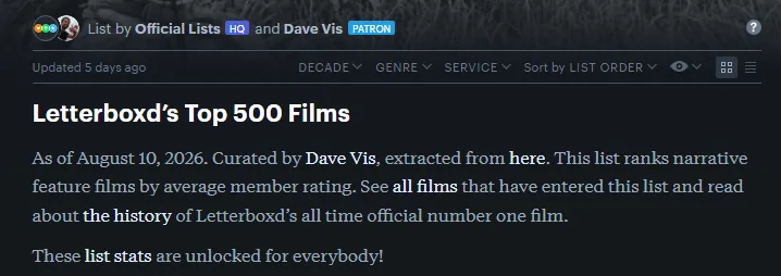 Letterboxd Private Fun