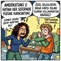 🚩 Özel bilgilerini silah olarak kullanması — Zayıf noktalarını kullanmak.