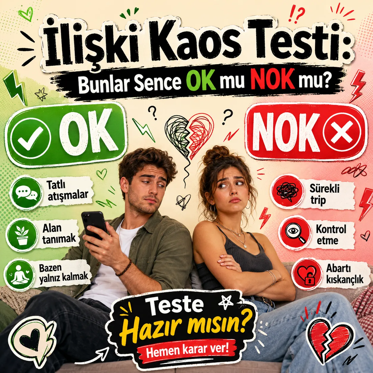 İlişki Kaos Testi: Bunlar Sence OK mu NOK mu?