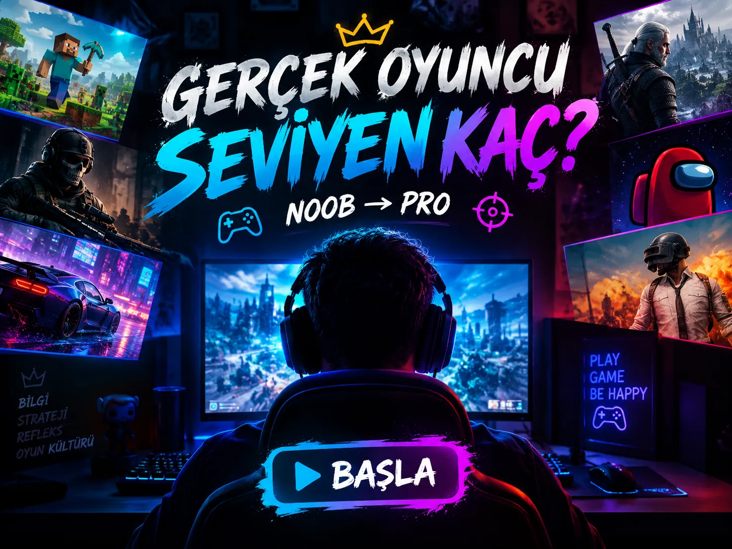 🎮 GERÇEK OYUNCU SEVİYEN KAÇ?